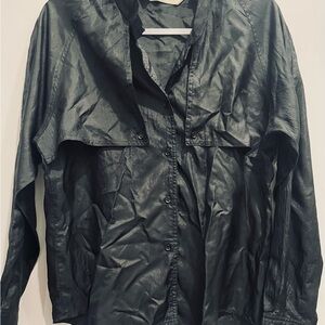 Diane Von Furstenberg Vintage Black Button Up Blouse Medium